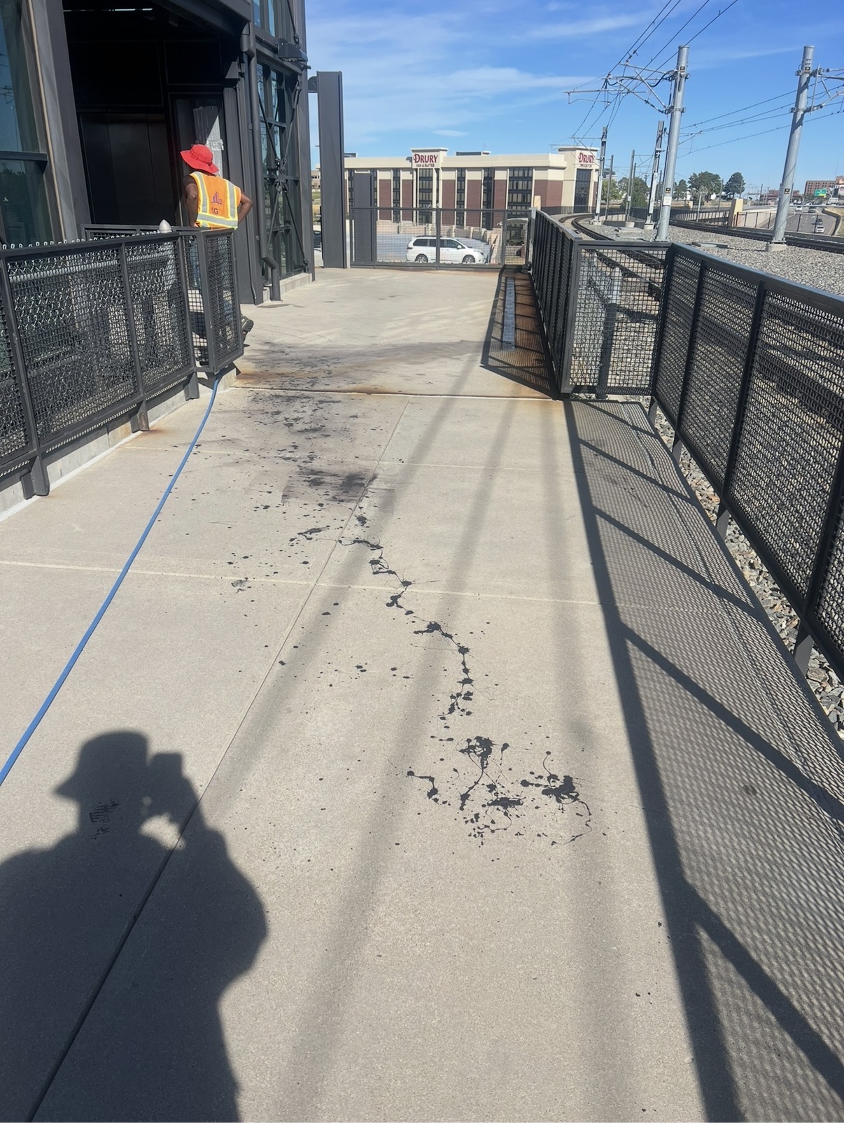 Wall with paint/mural before cleaning